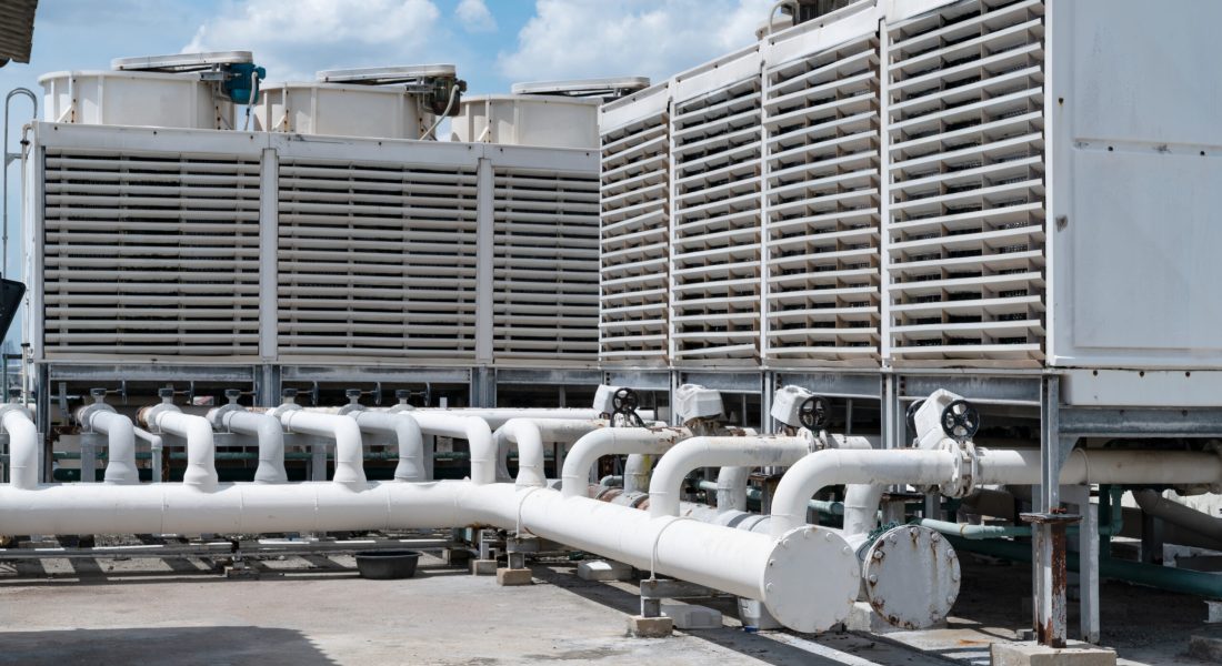 cooling towers unit on the roof